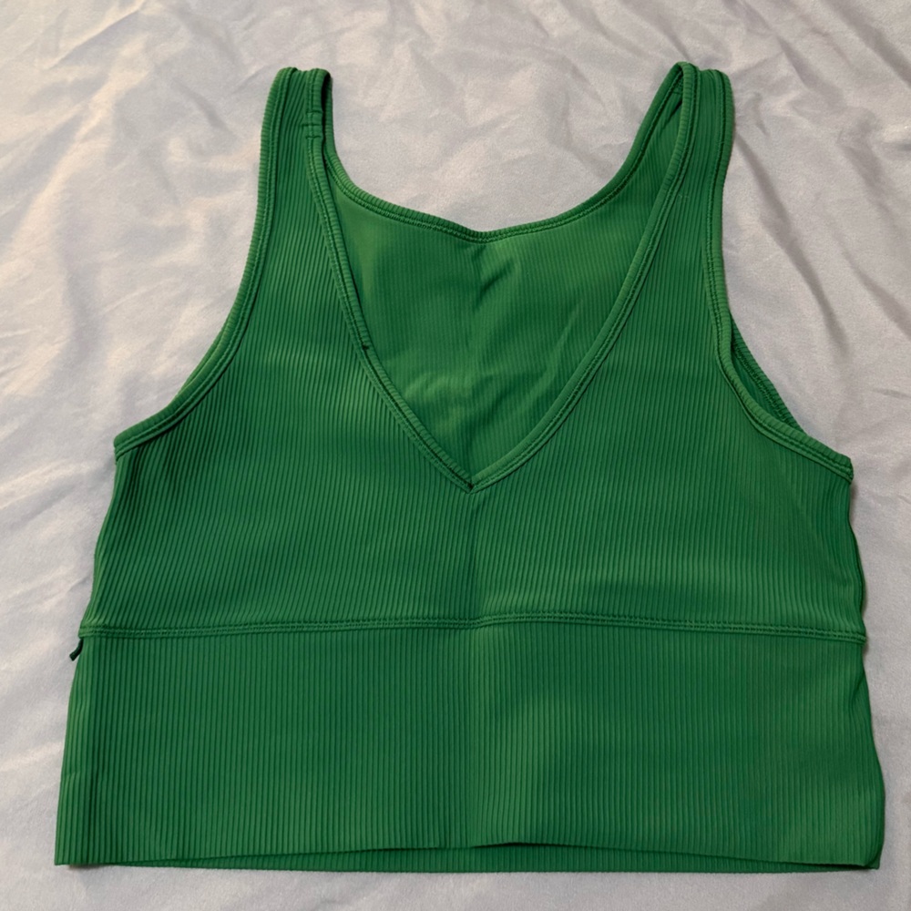 Reversible Green Ribbed Top